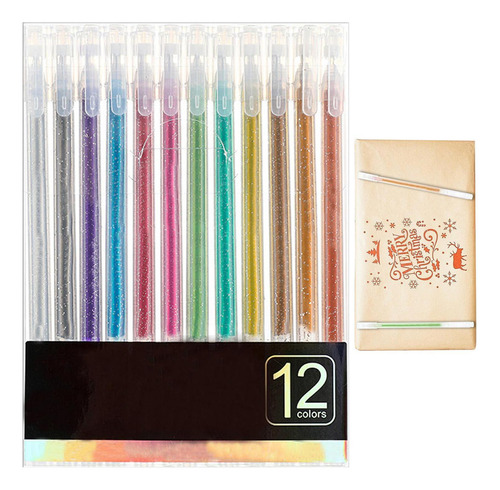 Bolígrafo De Colores Con Purpurina 12 Bolígrafos De Gel Con