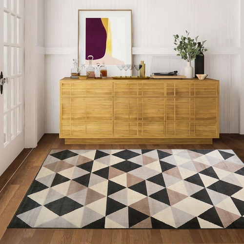 Imagen 2 de 6 de Alfombra Carpeta 200x250 Moderno Living Comedor Triangulos