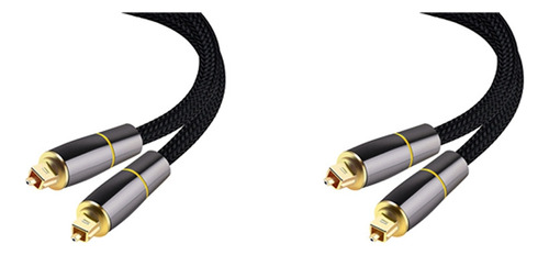 2 Cables De Audio Óptico Toslink De Fibra Digital Spdif Hifi