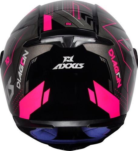 Capacete Axxis Eagle Diagon Rosa Capacete Feminino