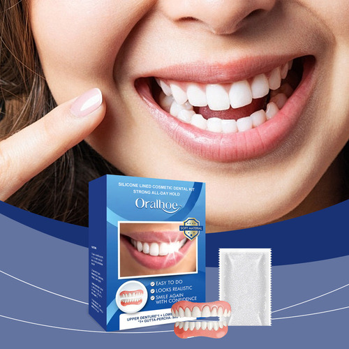Bx Juego De Prótesis Dentales De Silicona Suave Oralhoe