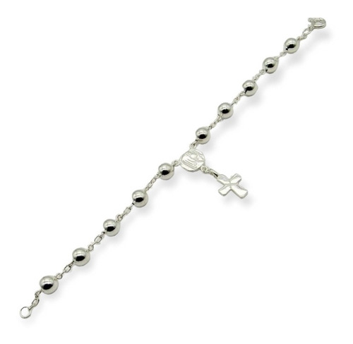 Pulsera Denario Religiosa Plata Italiana 925