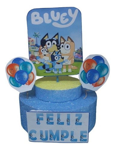 Adorno Torta Cumpleaños Bluey Cotillon Chirimbolos