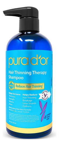  Pura D'or Hair Thinning Theraphy Shampoo 16 Oz 473 Ml