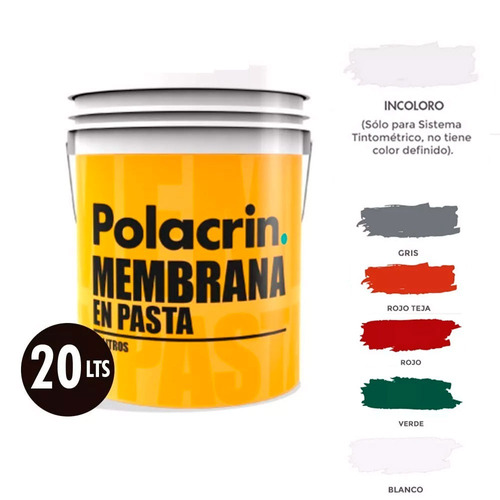 Membrana Pasta X20 Lts Incolora Alta Resistencia Transitable