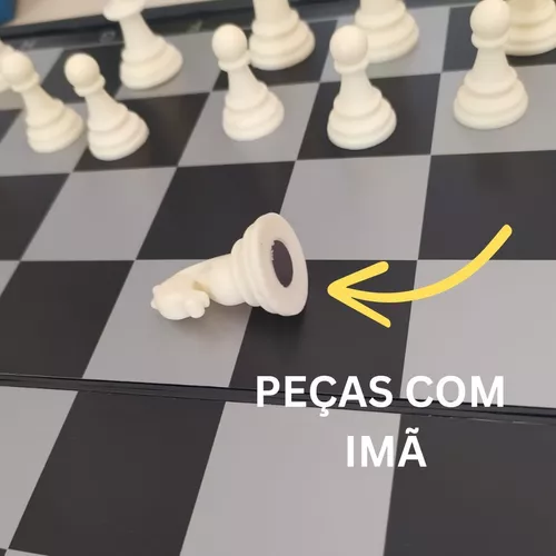 Jogo tabuleiro xadrez com imas profissional