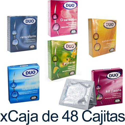 Preservativos / Condones Duo. X Cajitas Y Cajas. Originales
