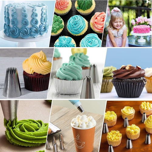 Imagem 4 de 10 de Kit Acessórios Para Confeitar Bolos 106 Peças
