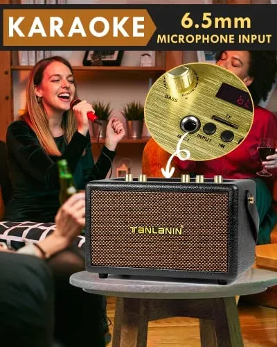 Tanlanin Altavoces Bluetooth Vintage Recargables Portátiles