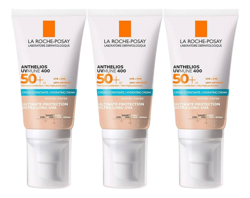 Combo X3 La Roche Posay Anthelios Mune 400 Spf50 Color 50 Ml