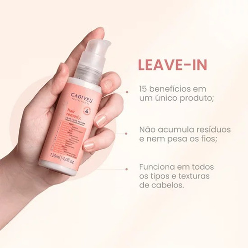Kit Cadiveu Hair Remedy Shampoo + Sérum + Máscara + Óleo