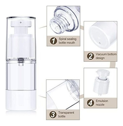 . Bomba De Creme Airless Cosmetics Recarregável, 10