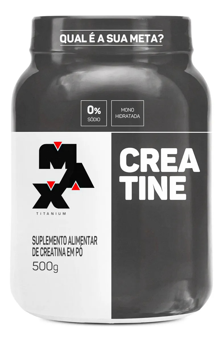 Creatina Max Titanium 500g Monohidratada Sem Sabor