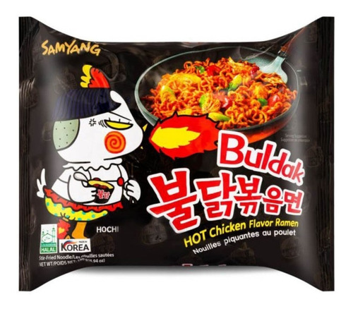 Ramen Coreano Hot Chicken Original Buldak Samyang 4 Piezas