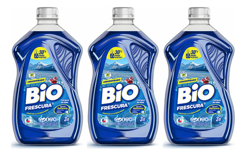 Detergente Bio Frescura Concentrado 3 Litros X3 Envío Gratis