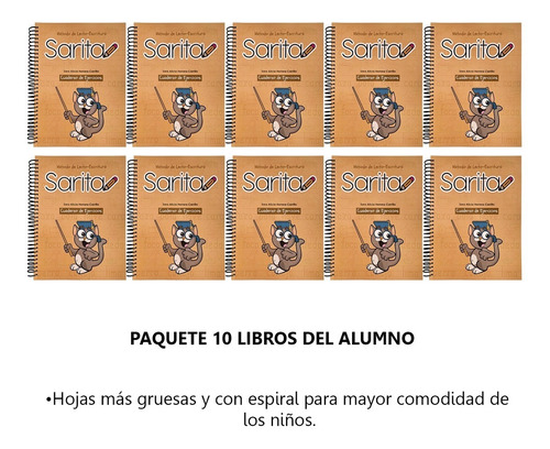 Imagen 1 de 7 de Método Sarita: Cuaderno Ejercicios Del Alumno 10 Piezas