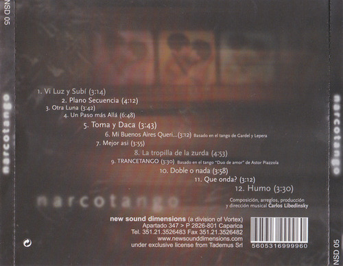 Cd Narcotango (carlos Libedinsky) Estándar