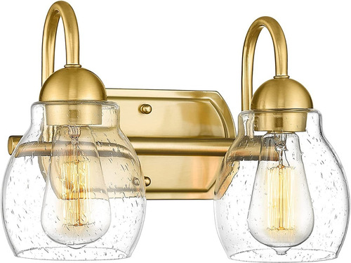 Lampara Pared Audickic Brushed Gold Bathroom Vanity Light