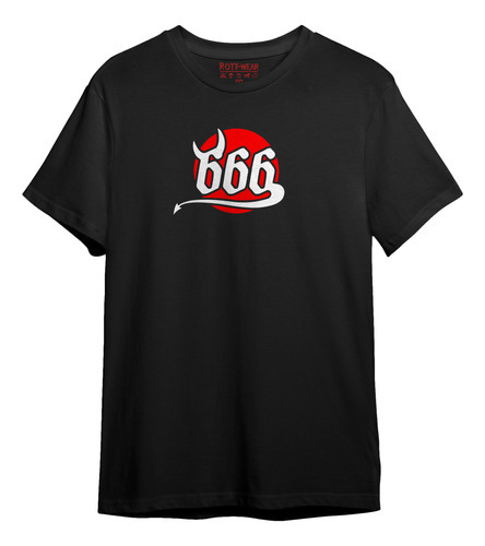 666 The Number Of The Beast Playera Rott Wear 