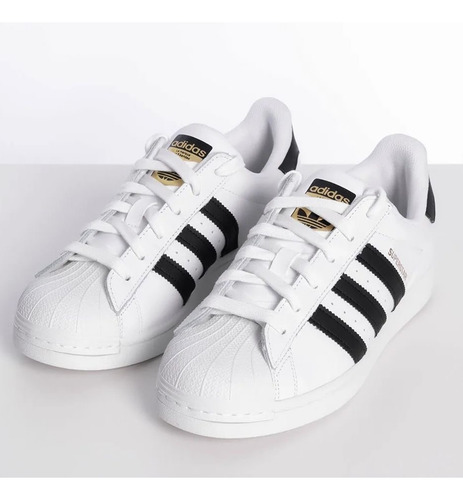 Tenis Superstar Concha Clasicos Blanco 22mx, Caja Adidas (Usado)