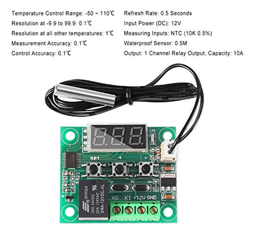 2pcs Temperature Controller Module With Case, Xh W1209 ...