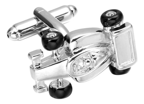 Mancuernillas Thot Ra Auto De Carreras Carro Camisa E-488 Color Plateado