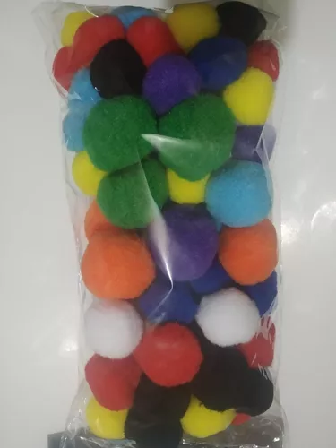 Pompones Medianos Colores Surtidos Bolsa con 50 Piezas Smarty