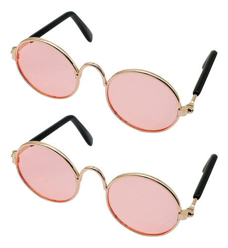 Yaodhaod Pet Gafas De Sol Clásico Retro Circular Metal Pr...