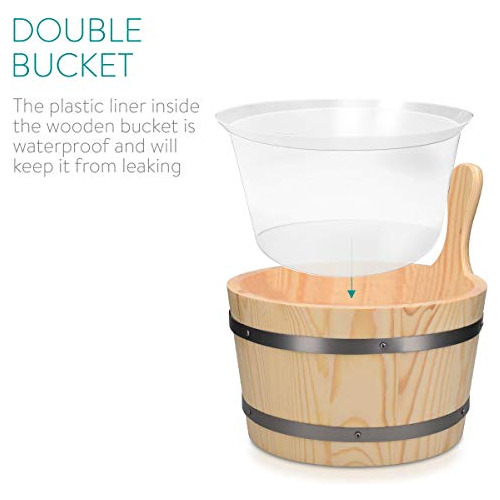 Cubo De Sauna De Madera Cucharón - Accesorio Esencial ...