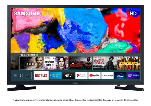 Televisor Samsung Smart Tv 32'' Hd Led Hdr 60hz Delgado 2020