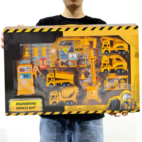 Kids Construction Vehicles Playset Durable Excavator Dump Tr