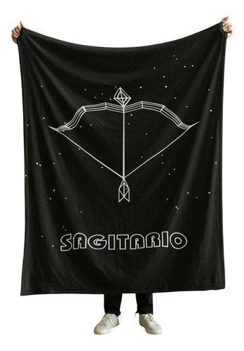 Cobija Frazada Varios Diseños Espiritualidad + Cuarzo Regalo Signo Zodiacal Sagitario Frazada Ligera 110x160cm