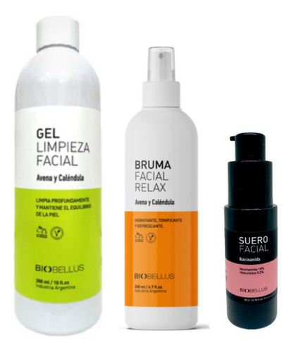 Biobellus Combo Gel Avena + Bruma Relax + Serum Niacinamida