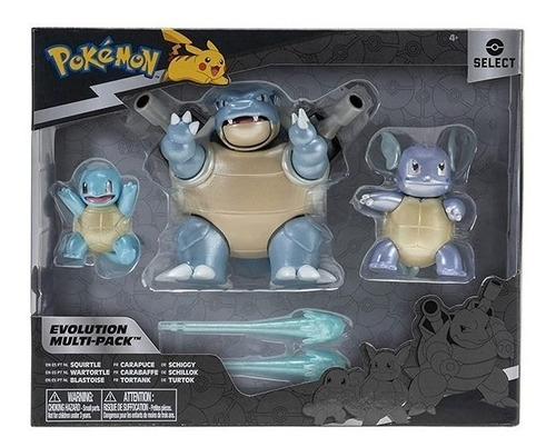 Figura Pokemon Multipack Blastoise Carapuce Y Turtok