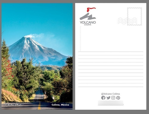 Postal Del Volcán De Colima.  2 Pz. #postalvolcanica