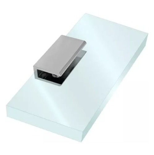 16 Clips Rectangulares Para Entrepaño Cristal Fijo De 8-10mm