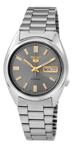 Reloj Seiko Original 5 Automático Gris Dial  Snxs75k1 