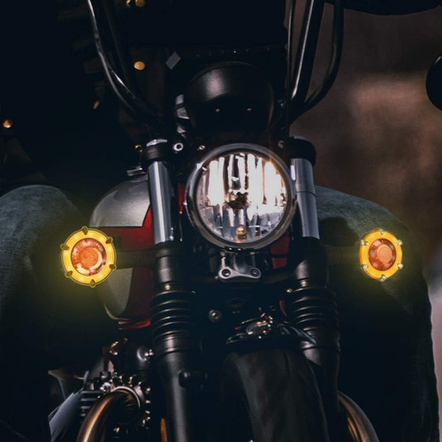 2 Luces Indicadoras Led Para Motocicleta, Color Rojo, Secuen