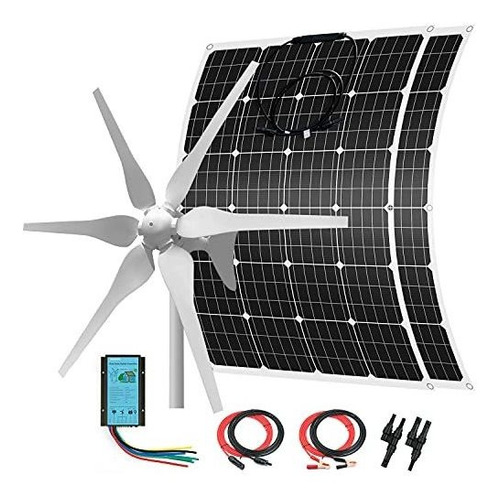 Paneles Solares - Auecoor 640w 12v Solar Panel Wind Turbine 