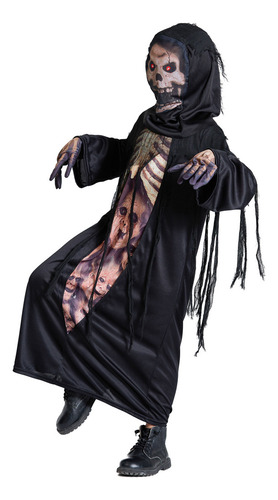 Disfraz De Niño Con Estampado De Esqueleto De Halloween