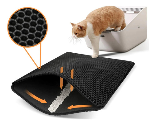 Tapete Recolector Arena Extra Grande Doble Capa Gatos Xl