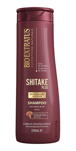 Shampoo Shitake Bio Extratus 350ml Reconstrução Nutritiva