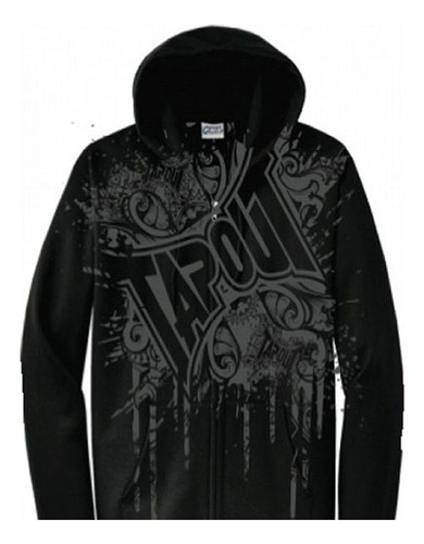 Campera/canguro Tapout Knocked Out Zipup Negro-talle S