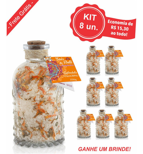Sais De Banho Bali 250 G - Kit 8 Unid.