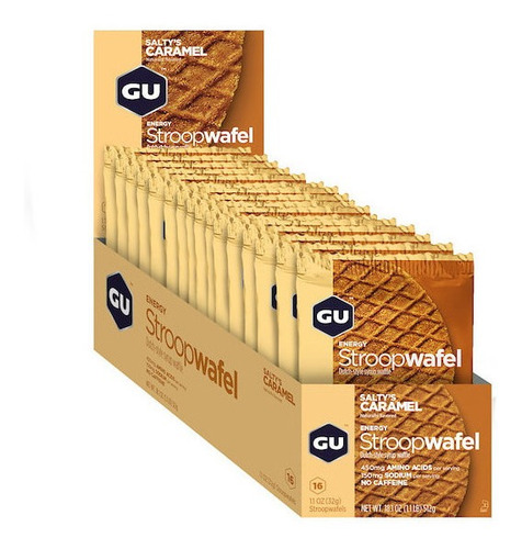 Barra Running Gu Energy Stroop Wafel Saltys Caramel Caja 16