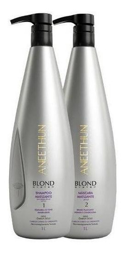 Kit Aneethun Blond System Matizante Shampoo + Máscara 1000ml