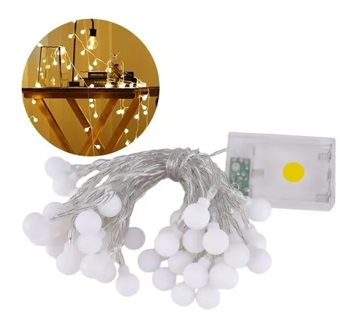 Cadena De Luz Led Decoración Romántica 6 Mts 40 Bombillos