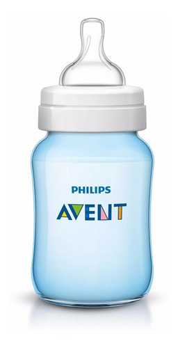 Mamadera Biberones Celeste Clasic Avent X2 260ml Scf565/27