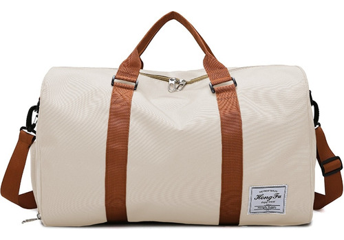 Maleta De Viaje Bolsa Mochila Fitness Bag Color Beige