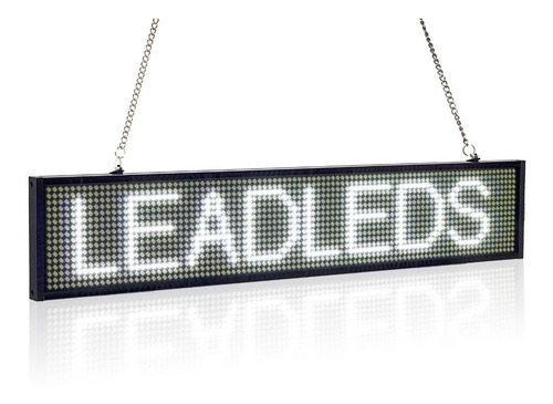 Letrero Luminoso Led Texto Programable Blanco 68x20 Cm